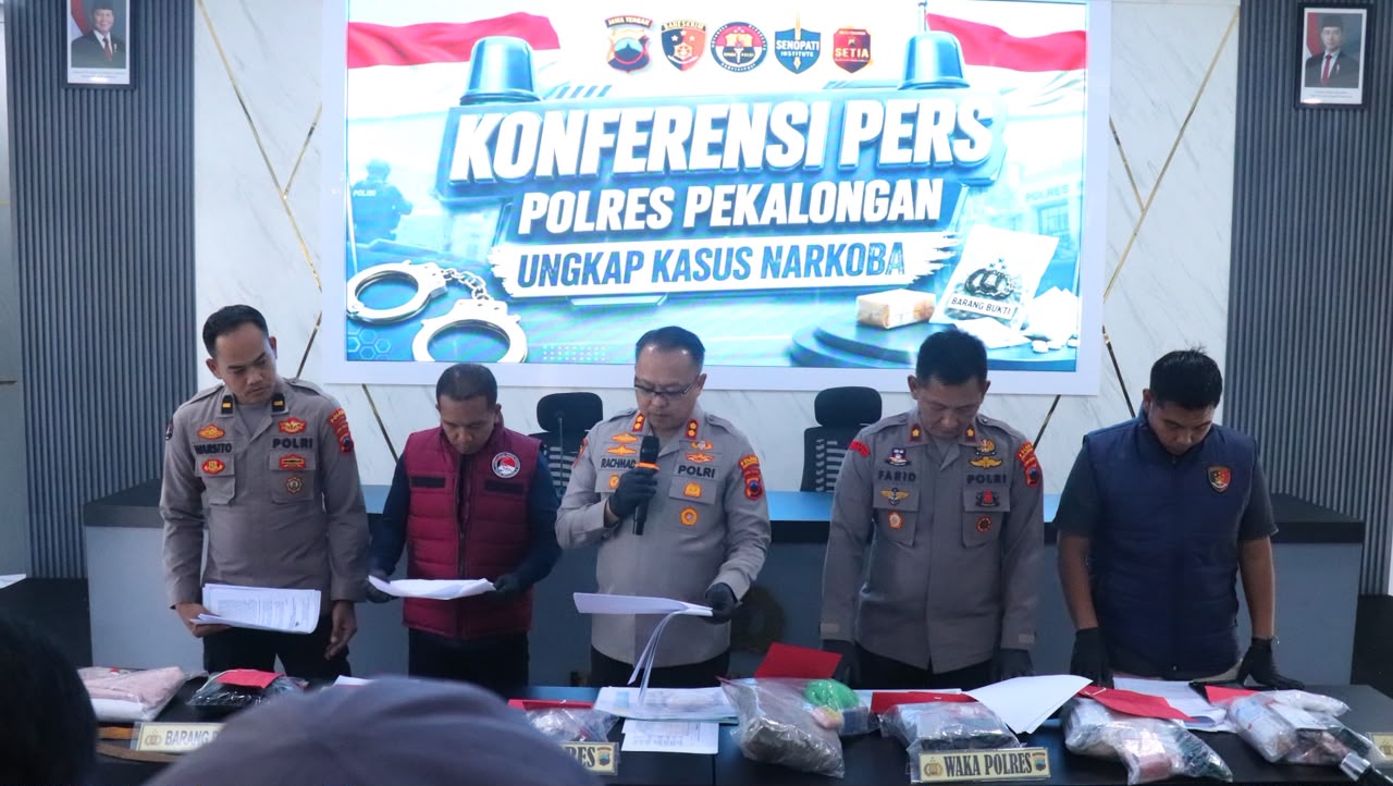 Polres Pekalongan Sikat Jaringan Narkoba, 16 Kasus Terungkap dan 24 Tersangka Diciduk dalam Tiga Bulan
