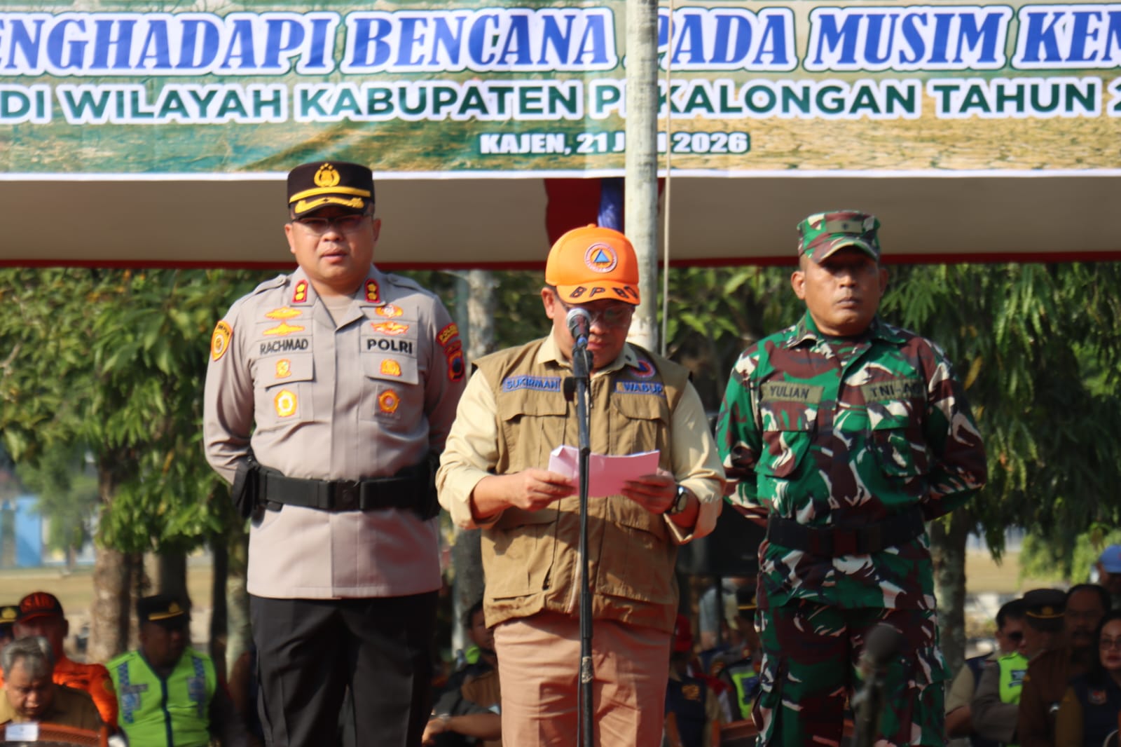 Pemkab Pekalongan Gelar Apel Siaga Bencana Musim Kemarau 2026, Libatkan TNI, Polri dan Relawan